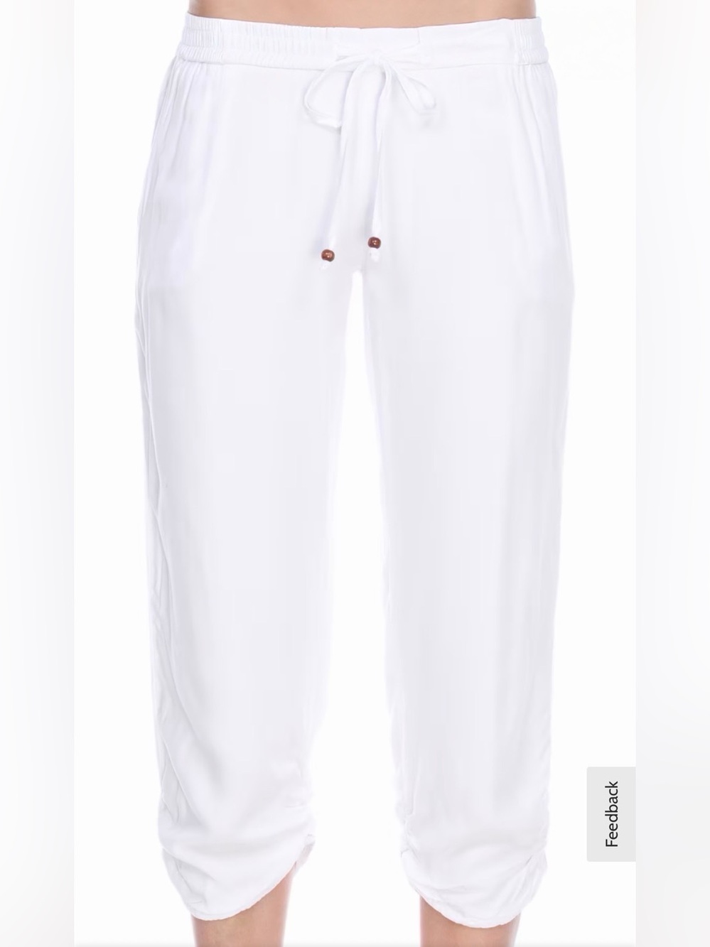 NWT Women’s M Santiki Elisa White Capri Pants‎